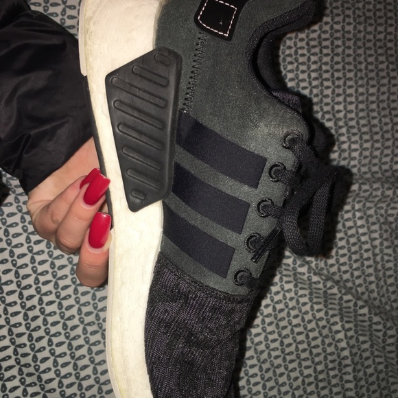 Black and Pink Adidas NMD_R2 Sneakers - Picture 7 of 8